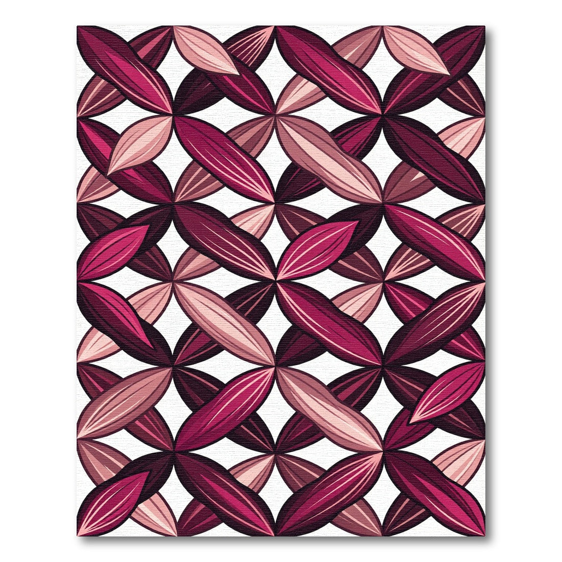 Orchid Petal Interlocking Geometric Rug