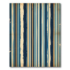 Vintage Blue Cream Stripe Texture Rug