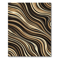 Earthy Wavy Brown Fluid Stripe Rug