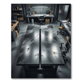 Dark Speckled Metal Grunge Rug
