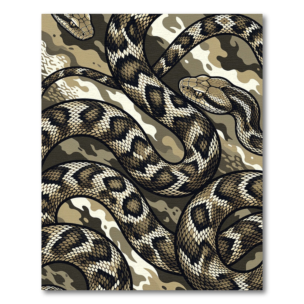 Camo Serpentine Reptile Landscape Rug