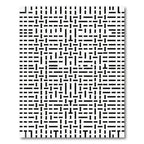 Abstract Black White Line Grid Rug