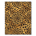 Gold Black Leopard Burst Medallion Rug