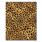 Gold Black Leopard Burst Medallion Rug