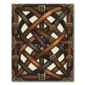 Leather Buckles Straps Intertwined Composition Rug