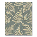 Light Beige Fern Foliage Background Rug