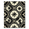Monochromatic Celestial Starburst Geometric Tile Rug