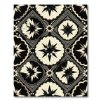 Monochromatic Celestial Starburst Geometric Tile Rug