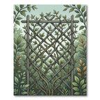 Lush Botanical Trellis Garden Verdant Rug