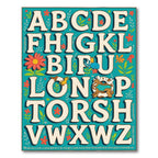 Whimsical Alphabet Garden with Animals Rug