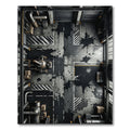 Industrial Splatter Grunge Floor Rug