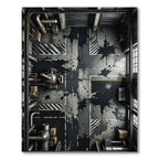 Industrial Splatter Grunge Floor Rug