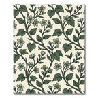 Botanical Sage Blossom Vine Illustration Rug