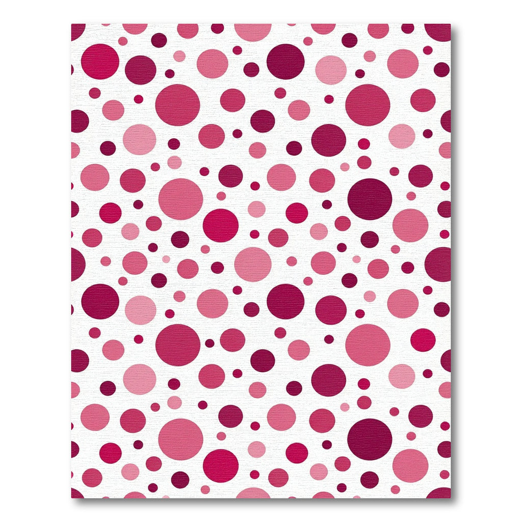 Crimson Magenta Pink Polka Dot Scatter Rug