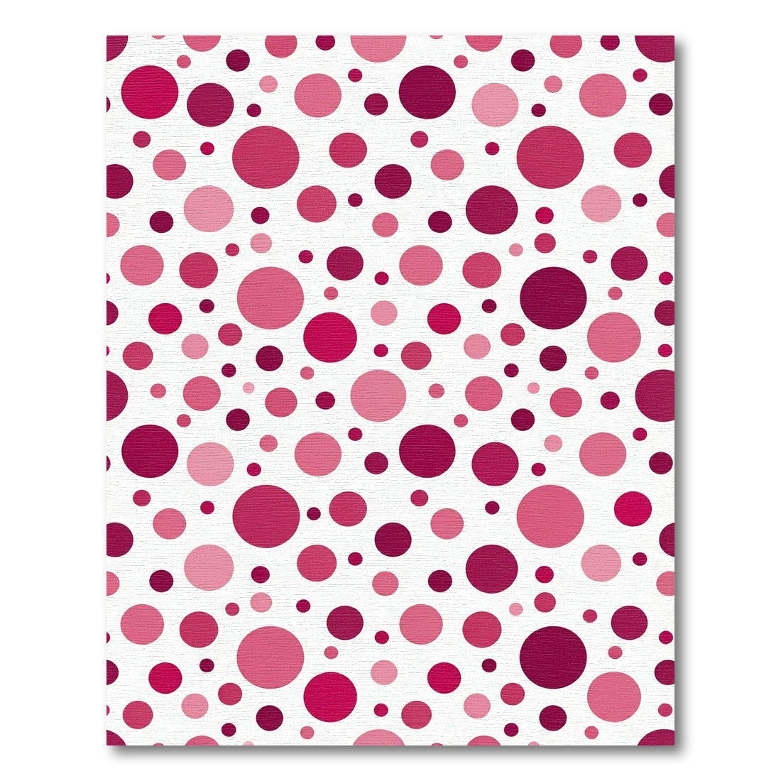Crimson Magenta Pink Polka Dot Scatter Rug