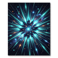 Radiant Teal Cosmic Supernova Burst Rug