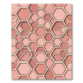 Geometric Hexagon Soft Rose Blush Tile Rug