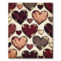 Cracked Heart Antique Red Textured Tapestry Rug