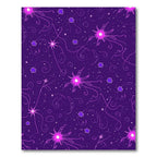 Purple Pink Starburst Floral Swirls Rug