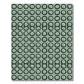 Sage Green Circular Linked Pebble Grid Rug