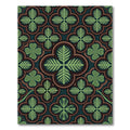Gothic Fern Leaf Emerald Quatrefoil Rug