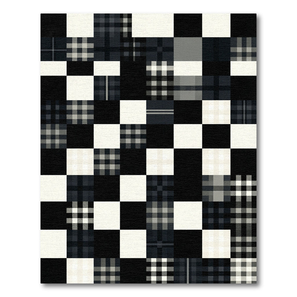 Checkerboard Plaid Squares Patchwork Rug