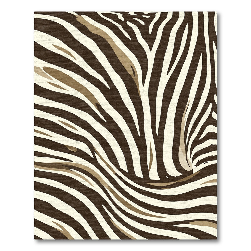 Modern Earthy Tone Zebra Abstract Swirl Rug