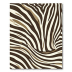Modern Earthy Tone Zebra Abstract Swirl Rug