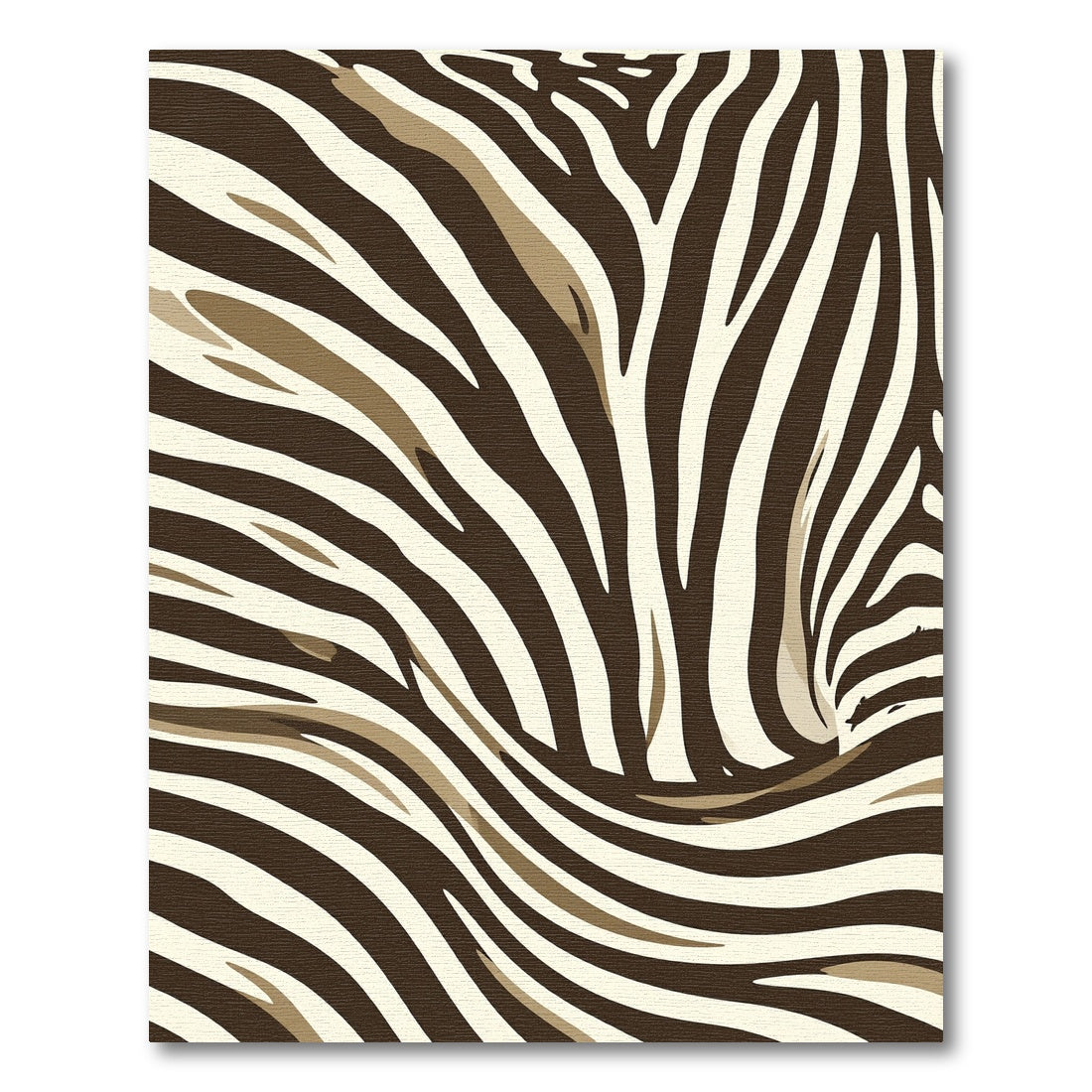 Modern Earthy Tone Zebra Abstract Swirl Rug