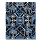 Blue Golden Gazebo Star Medallion Rug