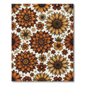 Autumnal Golden Floral Dahlia Sunflower Arrangement Rug