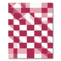 Crimson White Interlocking Squares Rug
