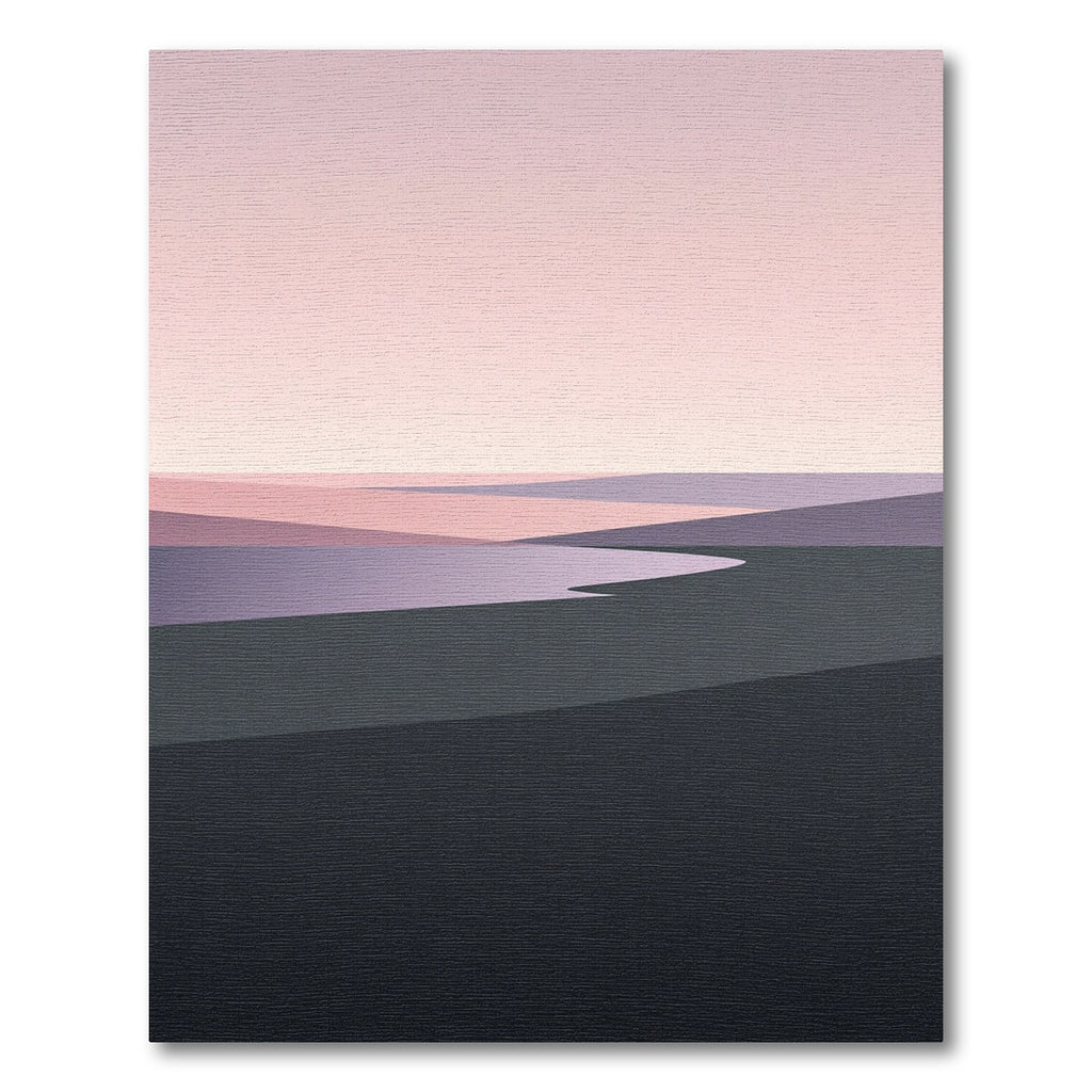 Minimalist Dusk Landscape Horizon Rug