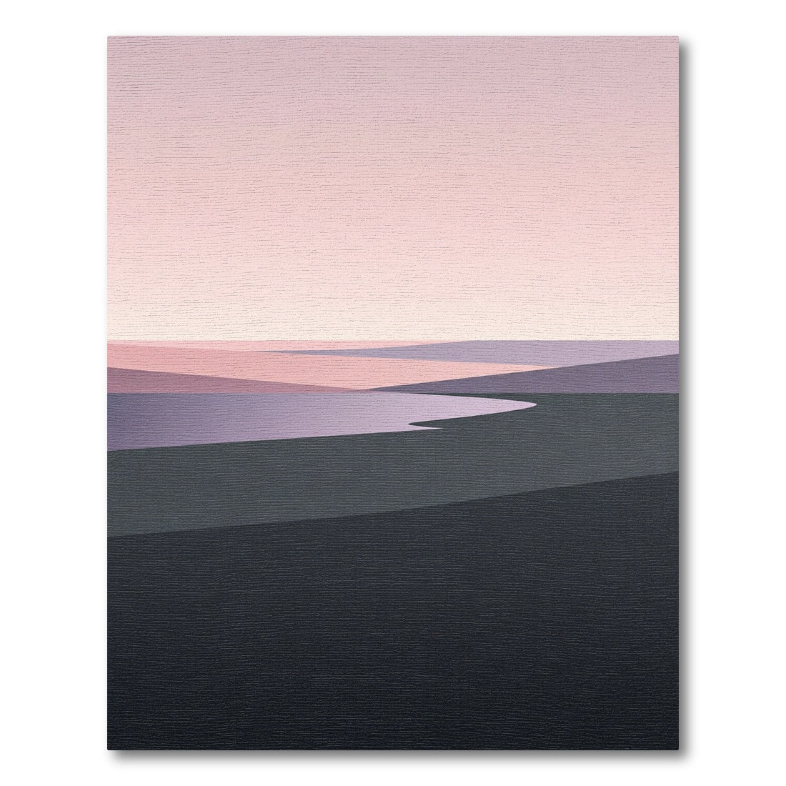 Minimalist Dusk Landscape Horizon Rug