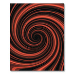 Crimson Vortex Swirl Abstract Rug