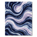 Abstract Indigo Swirl Watercolor Wave Rug