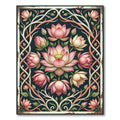 Elegant Pink Lotus Garden Floral Tapestry Rug
