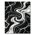 Monochrome Marble Swirl Abstract Wave Rug