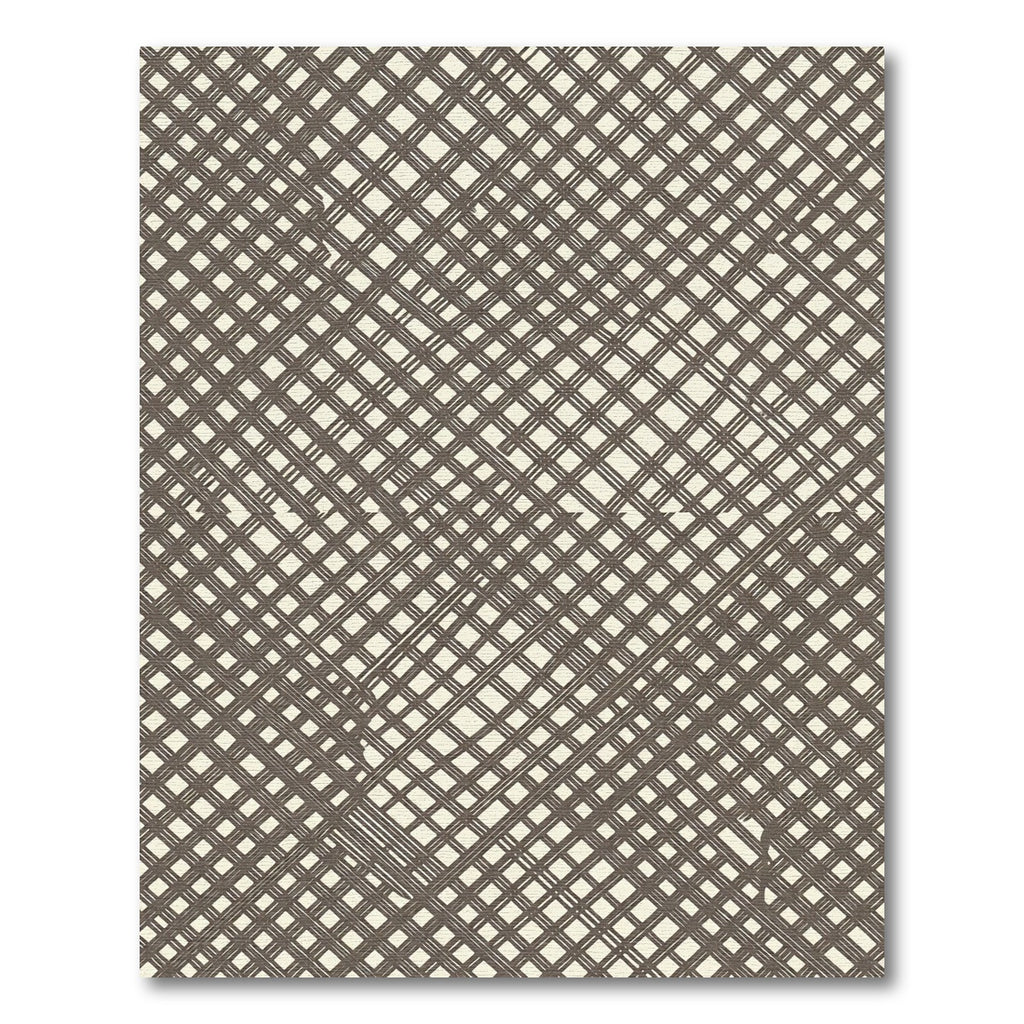 Earthy Brown Woven Crosshatch Rug