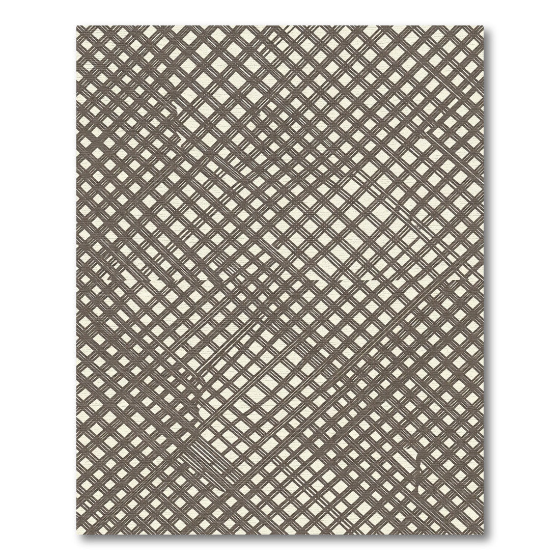 Earthy Brown Woven Crosshatch Rug