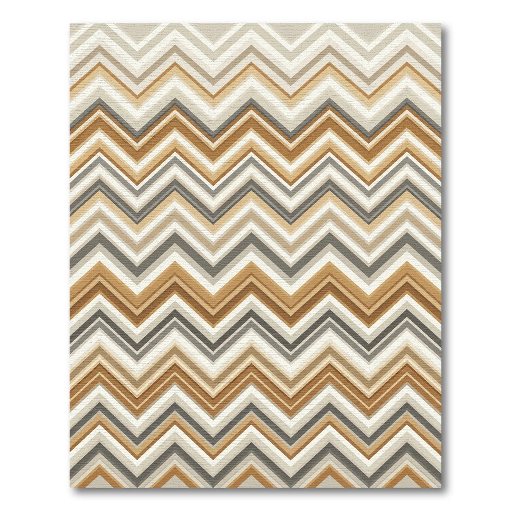Modern Earthy Chevron Zigzag Area Rug
