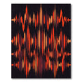 Fiery Abstract Soundwave Kilim Rug