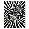Bold Black and White Zebra Swirl Rug