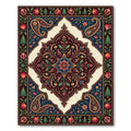 Ornate Pomegranate Paisley Floral Medallion Rug