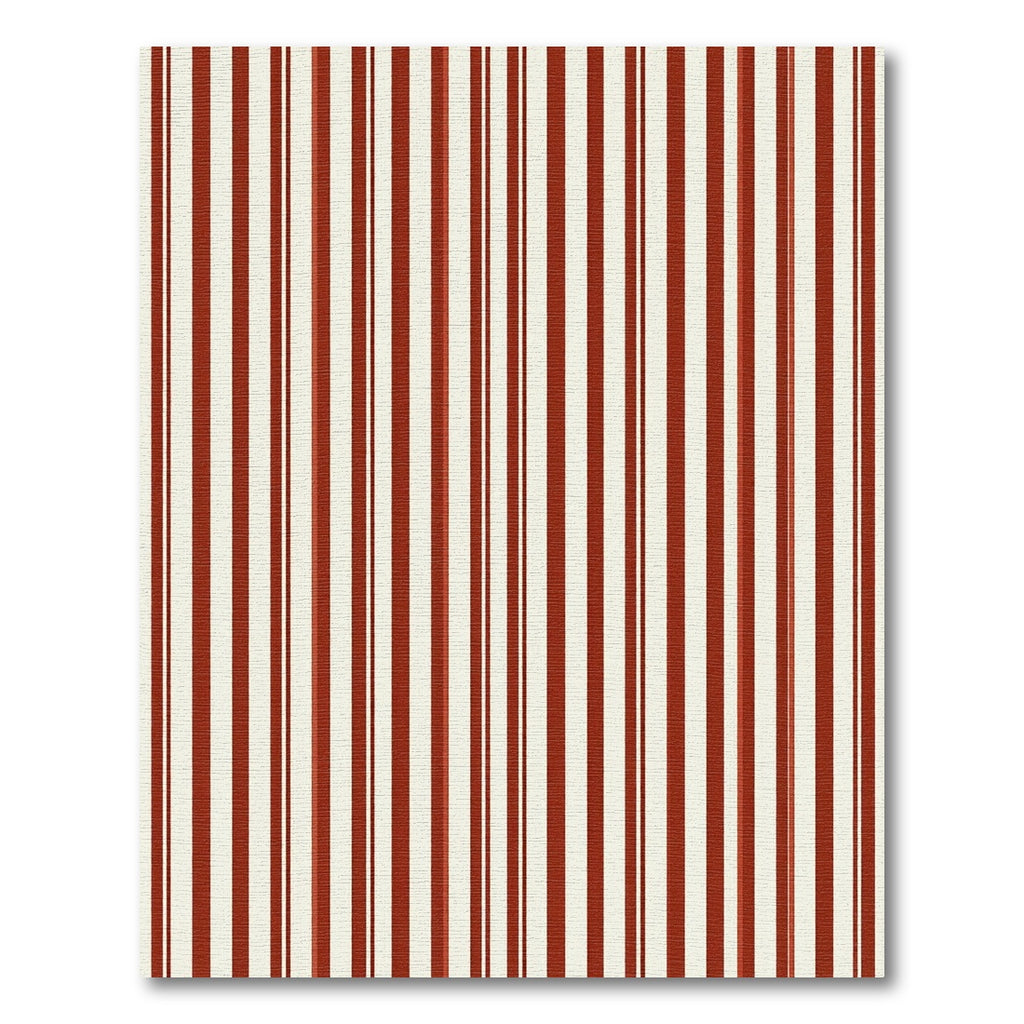 Bold Red Cream Subtle Stripes Rug