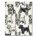 Whimsical Terrier Dog Repeat Illustration Rug