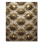 Golden Celestial Sunburst Geometric Rug