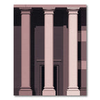 Mauve Pillars Minimalist Architectural Rug