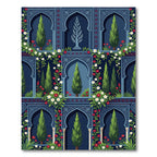 Midnight Trellis Garden Abstraction Rug