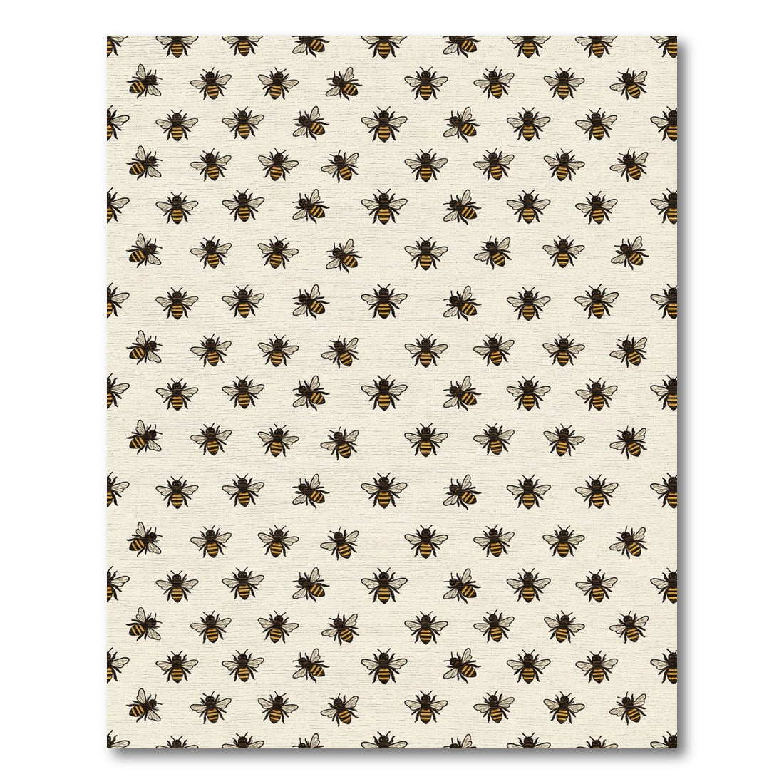 Minimalist Bumblebee Cream Yellow Honey Rug